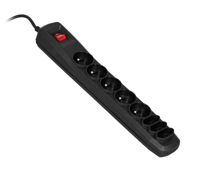 Activejet Power strip with cord APN-8g/3m (black)