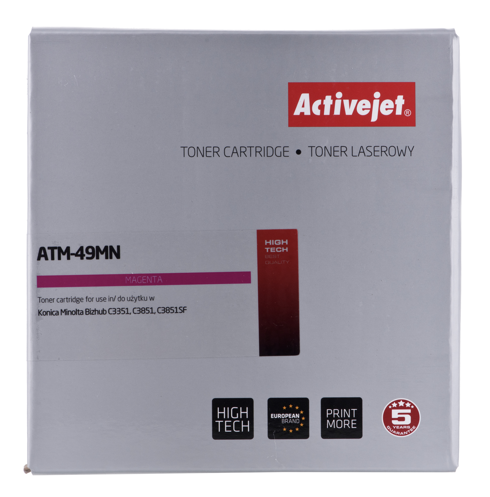 Toner Activejet ATM-49MN do drukarki Konica Minolta, zamiennik Konica Minolta TNP49M; Supreme; 12000 stron; purpurowy.