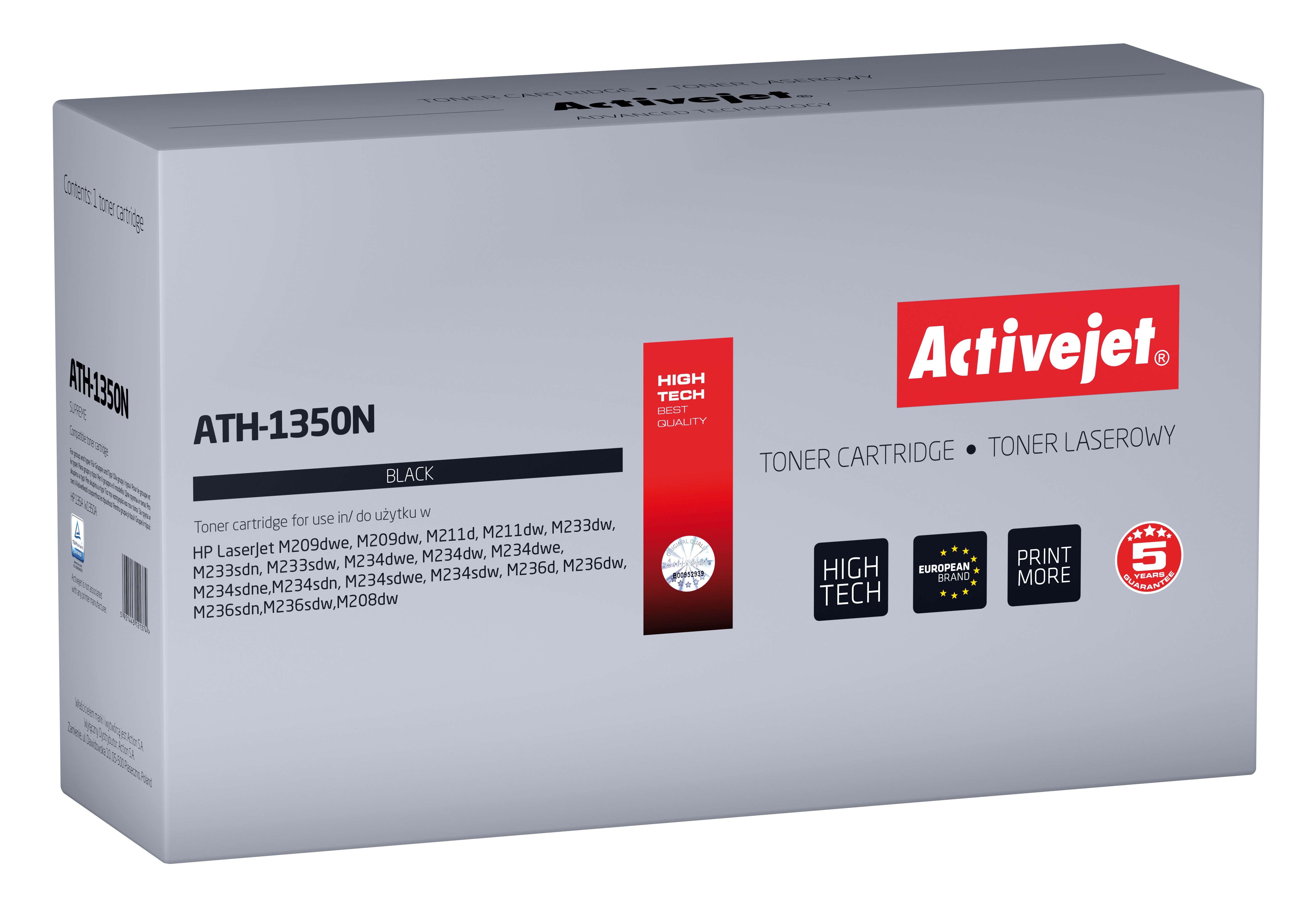 Toner Activejet ATH-1350N do drukarek HP; Zamiennik HP W1350A; Supreme; 1100 stron; czarny ) z chipem