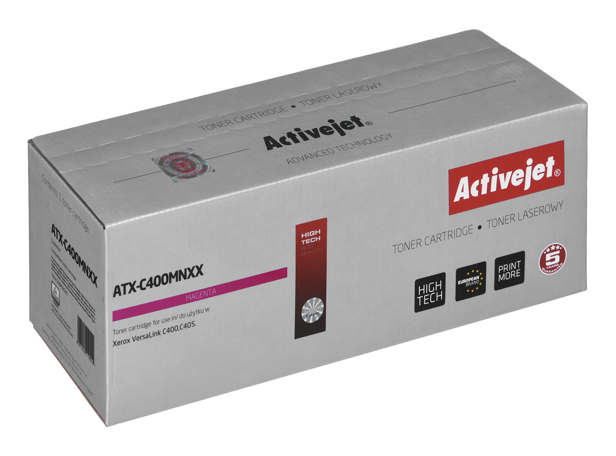 Toner Activejet ATX-C400MNXX do drukarki Xerox, zamiennik Xerox 106R03535; Supreme; 8000 stron; purpurowy.