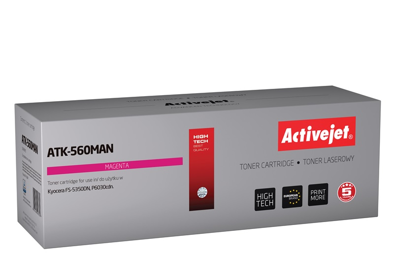 Activejet Toner ATK-560MAN do drukarki Kyocera, Zamiennik Kyocera TK-560M;  Premium;  10000 stron;  purpurowy.