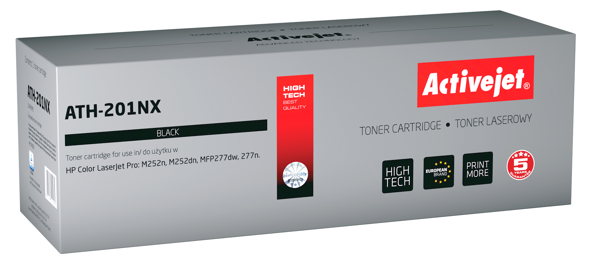 Toner Activejet ATH-201NX do drukarki HP, Zamiennik HP 201X CF400X;  Supreme;  2800 stron;  czarny.