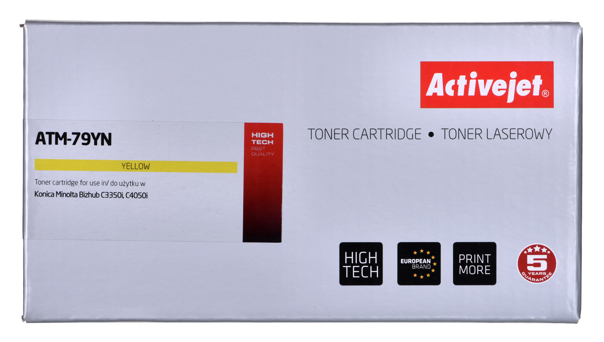 Toner Activejet ATM-79YN do drukarki Konica Minolta, zamiennik Konica Minolta TNP79Y; Supreme; 9000 stron; żółty.
