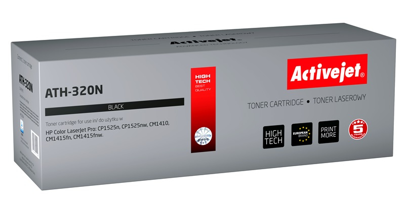 Toner Activejet ATH-320N do drukarki HP, Zamiennik HP 128A CE320A;  Supreme;  2000 stron;  czarny.