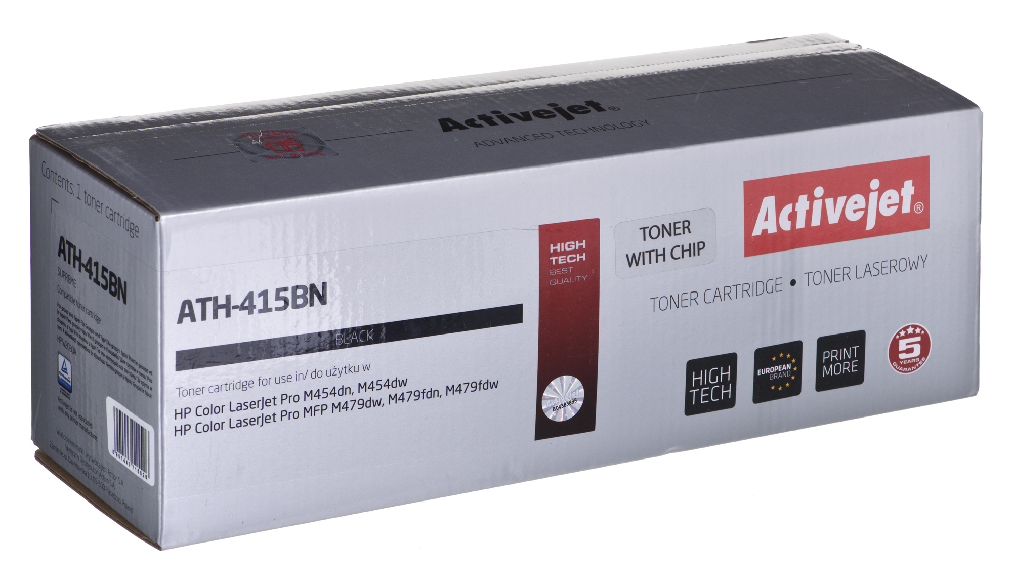Toner Activejet ATH-415BN do drukarki HP; zamiennik HP 415A W2030A; Supreme; 2400 stron; Czarny, z chipem