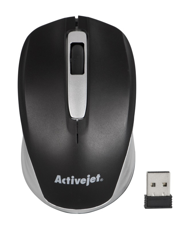 Activejet Mysz bezprzewodowa AMY-313 USB (optyczna; 1200 DPI; kolor czarny)