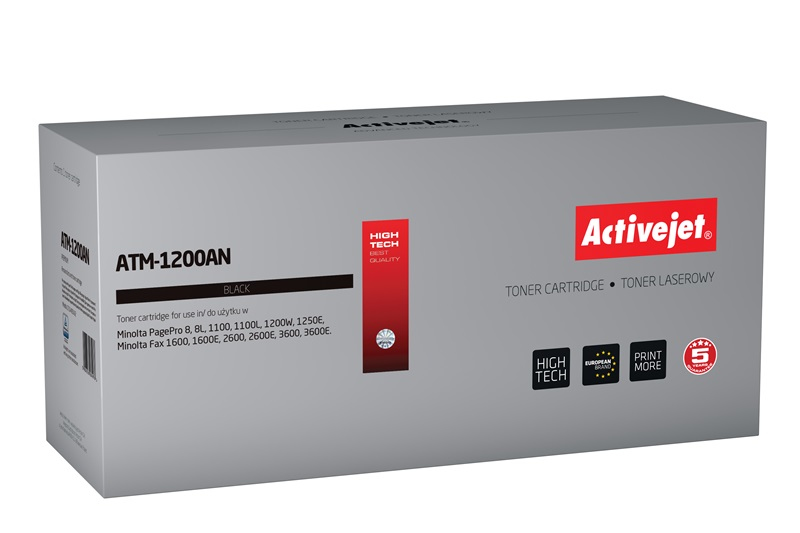 Toner Activejet ATM-1200AN do drukarki MINOLTA, Zamiennik Konica Minolta 17104050-02;  Premium;  6000 stron;  czarny.