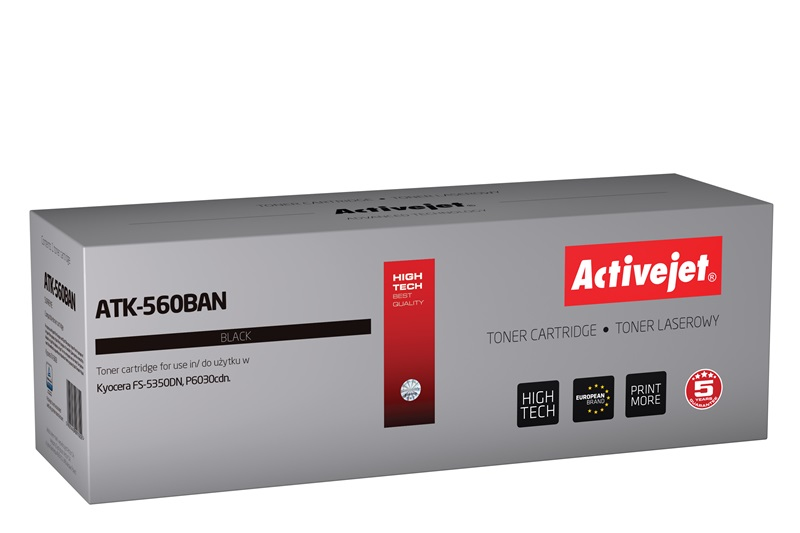 Toner Activejet ATK-560BAN do drukarki Kyocera, Zamiennik Kyocera TK-560K;  Premium;  12000 stron;  czarny.
